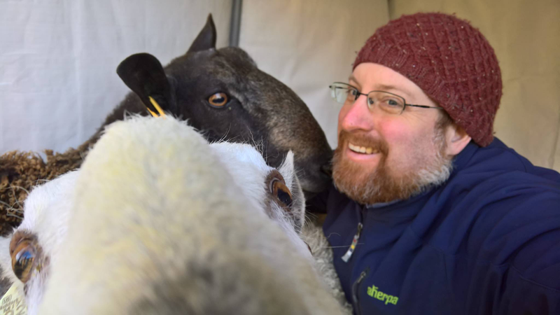 Fred wonders if the camera is edible... The Doctor wonders if my beard is edible...